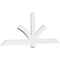 Ekena Millwork Redmond Architectural Grade PVC Gable Bracket, 72"W x 27"H x 2"D x 4"F, 9/12 Pitch GBP072X27X0204RED00 - alternate 1